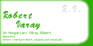 robert varay business card